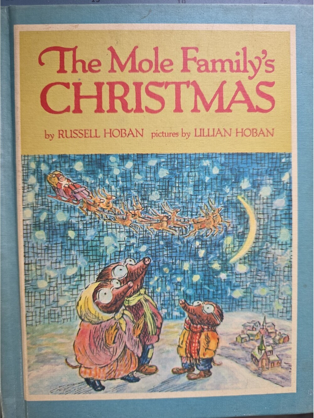 Vintage Hard cover  The Mole Family's Christmas Hoban VTG